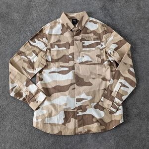 Oakley Camouflage Print Cotton Utility Shirt Men's Medium
